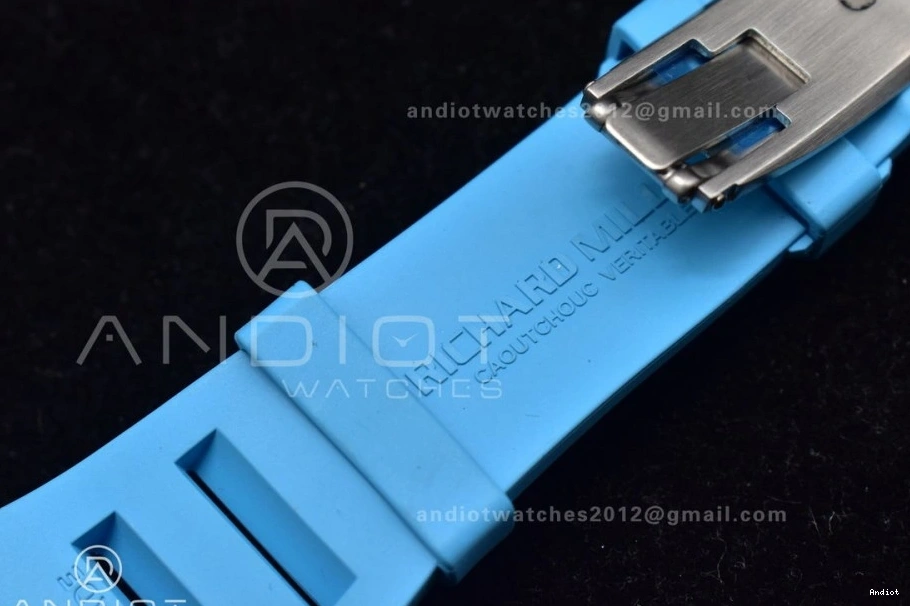 Best Red Dial Rubber Edition KUF Blue on Skeleton MIYOTA8215 RM035-02 Strap 0308
